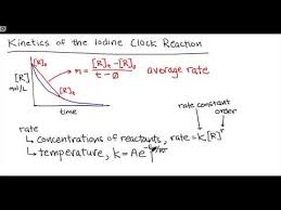 Kinetics Of The Iodine Clock Reaction