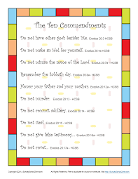 The ten commandments scripture poster. Ten Commandments Scripture Poster On Sunday School Zone