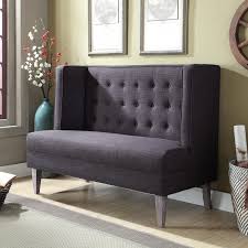 Add versatile dining room seating with this charming high back bench. Furniture Of America Monaco Upholstered High Back Dining Bench Dark Gray Walmart Com Walmart Com
