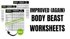 improved body beast worksheets you