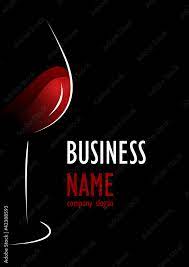 Business Logo Wine Glass Design Stock