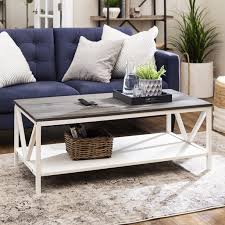 Find new modern farmhouse coffee tables for your home at joss & main. Manor Park Modern Farmhouse Distressed Coffee Table Grey White Wash Walmart Com Walmart Com