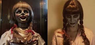this diy annabelle doll costume from