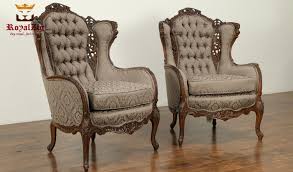 hand crafted tufted style wing chair