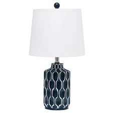22 In Blue Moroccan Table Lamp With