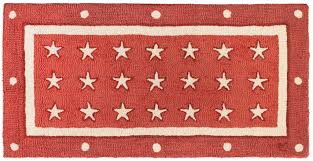 nantucket red stars wool rugs