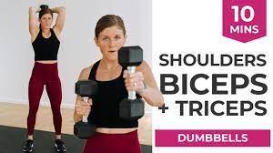 10 minute dumbbell arms shoulders