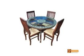 solid round rosewood dining set