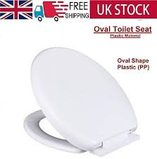 Soft Close White Oval Toilet Seat Cover