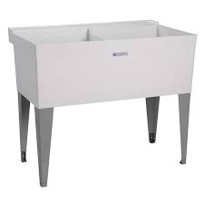 Mustee 27f Double Deluxe Laundry Tub With Divider