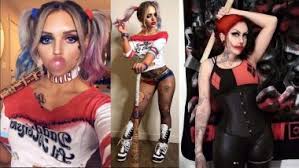 harley quinn costume and makeup for