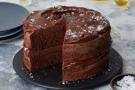 Dark Chocolate Layer Cake With Ganache Frosting gambar png