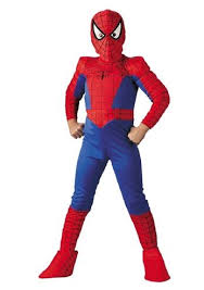 kids boys spiderman muscle costume