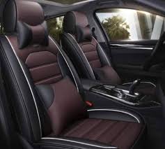 Pu Leather Car Seat Cover Wine Black