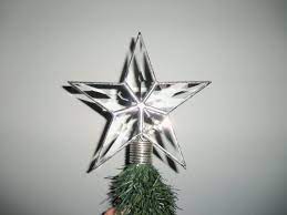 tree topper simple clear glass star