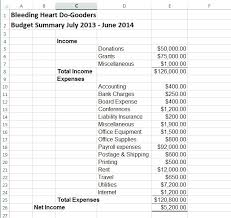 spreadsheet to create a simple budget