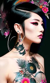 tatoos up to neck kuomintang head piece