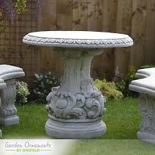 large garden table hand cast stone