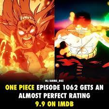 One Piece Episode 1062 gets a 9.9 on IMDB and fans are convinced Zoro vs  King is one of the best animated fights in One Piece!😎 _ Follow… |  Instagram