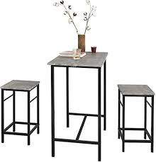 24 per page 48 per page 96 per page. Sobuy Ogt10 Bar Table Set 3 Piece Set High Table Bistro Table Dining Table With 2 Seats Seating Set Amazon De Kuche Haushalt