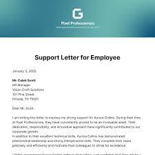 support letter templates exles