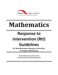 Math Rti Guidelines Peoria Public Schools District 150