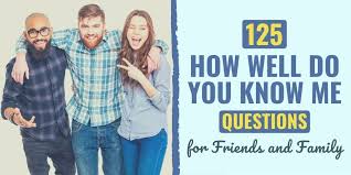 know me questions for friends and family
