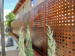 Corten Steel Outdoor Privacy Metal Wall