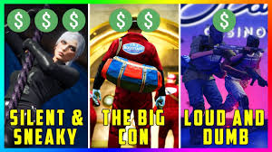 All of the best online casinos run regular promotions, and most of them have a separate section on their others use a more standard approach, opting for silver, gold and platinum, for example. Which Diamond Casino Heist Approach Is The Best Silent Sneaky Vs The Big Con Vs Aggressive Youtube