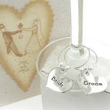 Bride And Groom Wedding Wine Glass