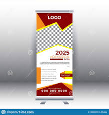 education roll up banner stand template