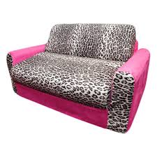 fun furnishings pink leopard sofa