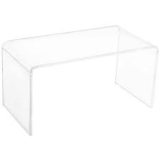Homcom 32 Long Rectangle All Acrylic 15mm Thick Waterfall Coffee Table Clear