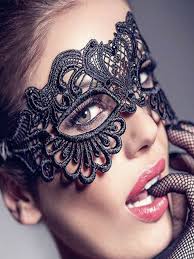 lace masquerade mask with eye mask
