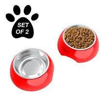 Diy spill proof cat water bowl. Pet Trex 6 Oz Plastic Food And Water Bowls For Dogs Or Cats With Stainless Steel Inserts And Non Slip Feet In Red Set Of 2 104959bsg The Home Depot