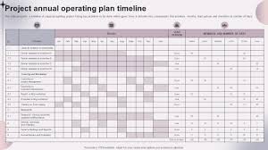 project annual operating plan timeline