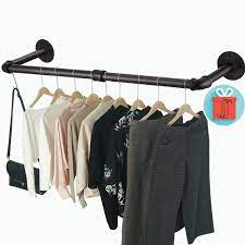 Maybe you would like to learn more about one of these? Buy Crehomfy Clothes Rack Wall Mount With 3 Hooks 36 L Clothing Bar For Wall Industrial Pipe Clothes Rod Heavy Duty Iron Garment Rack Clothes Hanging Rod Bar For Laundry Room Closet Storage