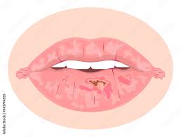 stockvector lip syphilis bacteria virus