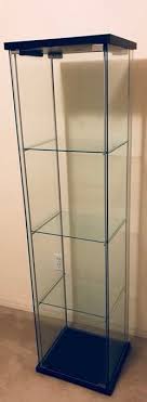 Ikea Detolf Glass Door Cabinet Case For