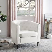 homestock white accent chair on