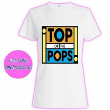 Details About Top Of The Pops Inspired Womans Girls Music Pop Chart Festival 80s 90s T Shirt