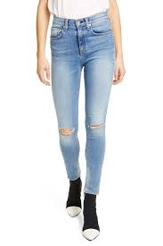 Rag Bone Nina Ripped High Waist Ankle Skinny Jeans Regular Plus Size Nordstrom Rack