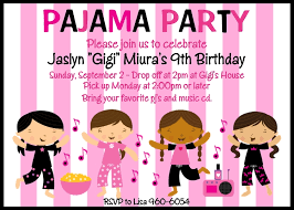 pajama party invitations slumber