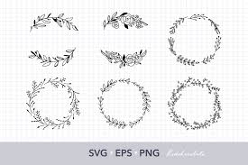 Floral Wreath Clipart Set Graphic By Redchocolate Creative Fabrica