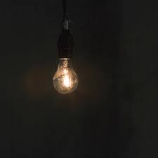 A Lit Bare Hanging Light Bulb Photograph By Ron Koeberer