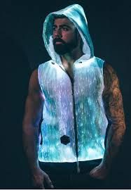 Revival Light Up Hoodie Led Fiber Optic Hooded Vest