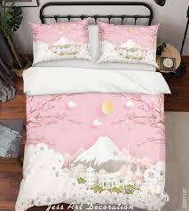 3d Fuji Mountain Sakura Bedding Set