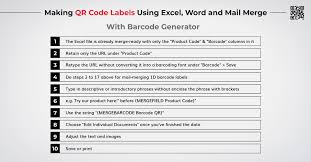 print barcode labels from excel word