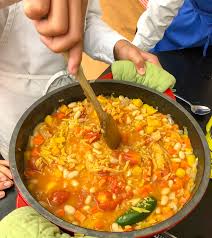 Stir in the bicarbonate of soda, which will fizz, and set. Les Petits Chefs Make Jamie Oliver S Angry Pasta Fagioli From Jamiesveg Eat Live Travel Write