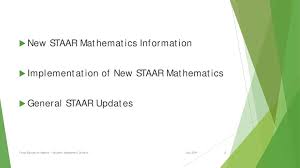 Tea Update On Staar Mathematics Texas Education Agency